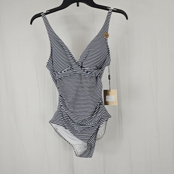 Niptuck Swim Sorrento Stripe Louise One Piece SwimsuitWomen's  Size 4 NWT - Picture 2 of 11